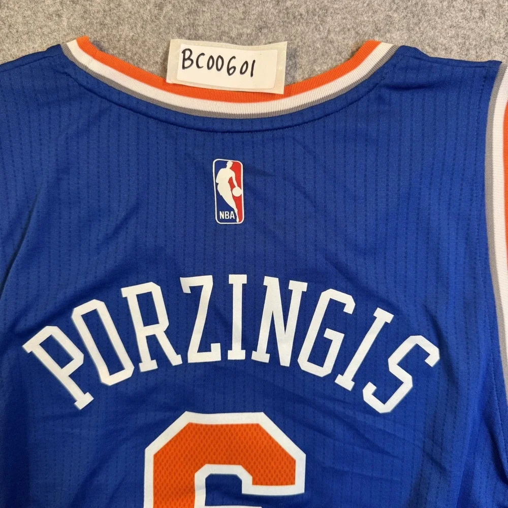 Adidas Kristaps Porzingis New York‎ Knicks Jersey XL Blue Swingman Polyester